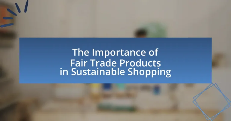 The Importance of Fair Trade Products in Sustainable Shopping
