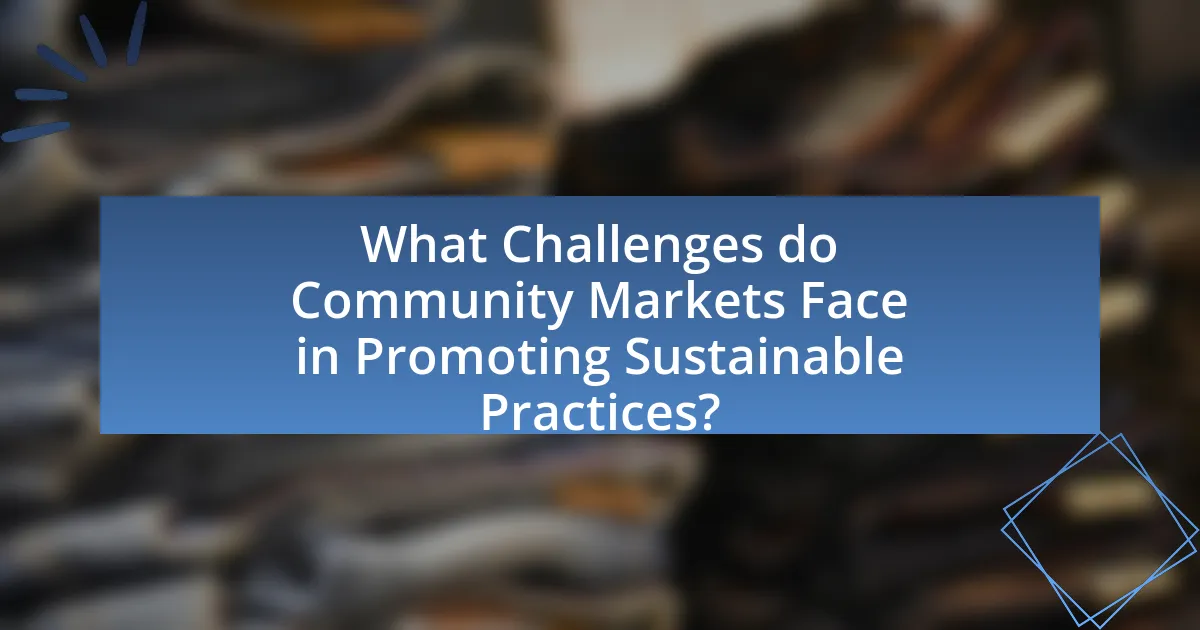What Challenges do Community Markets Face in Promoting Sustainable Practices?