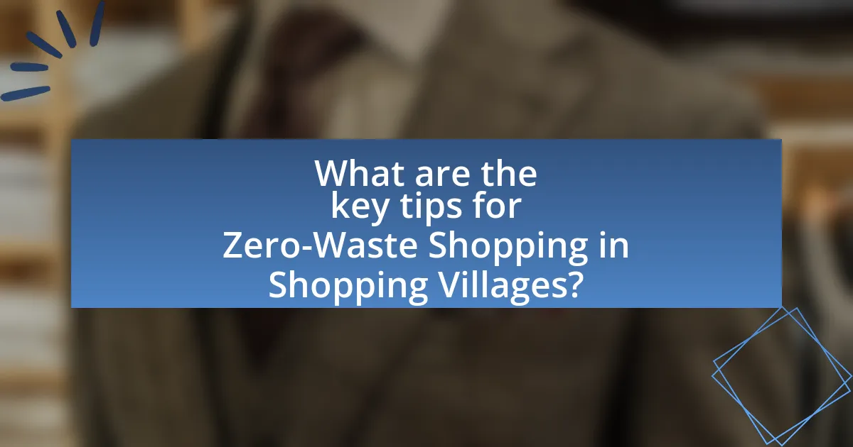 What are the key tips for Zero-Waste Shopping in Shopping Villages?