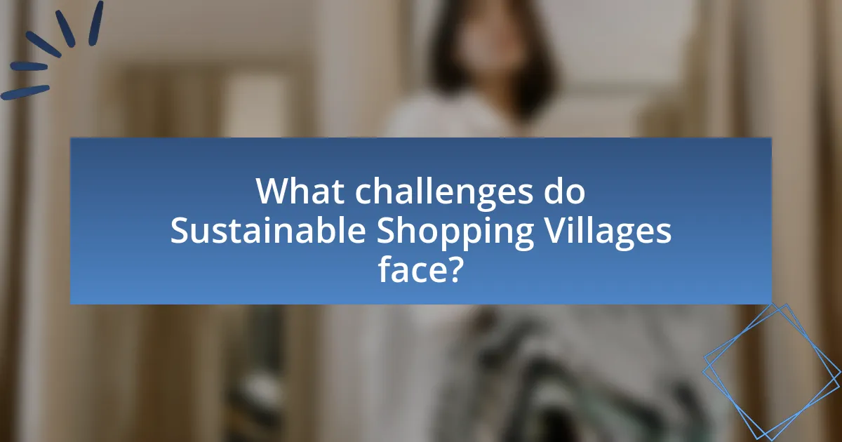What challenges do Sustainable Shopping Villages face?