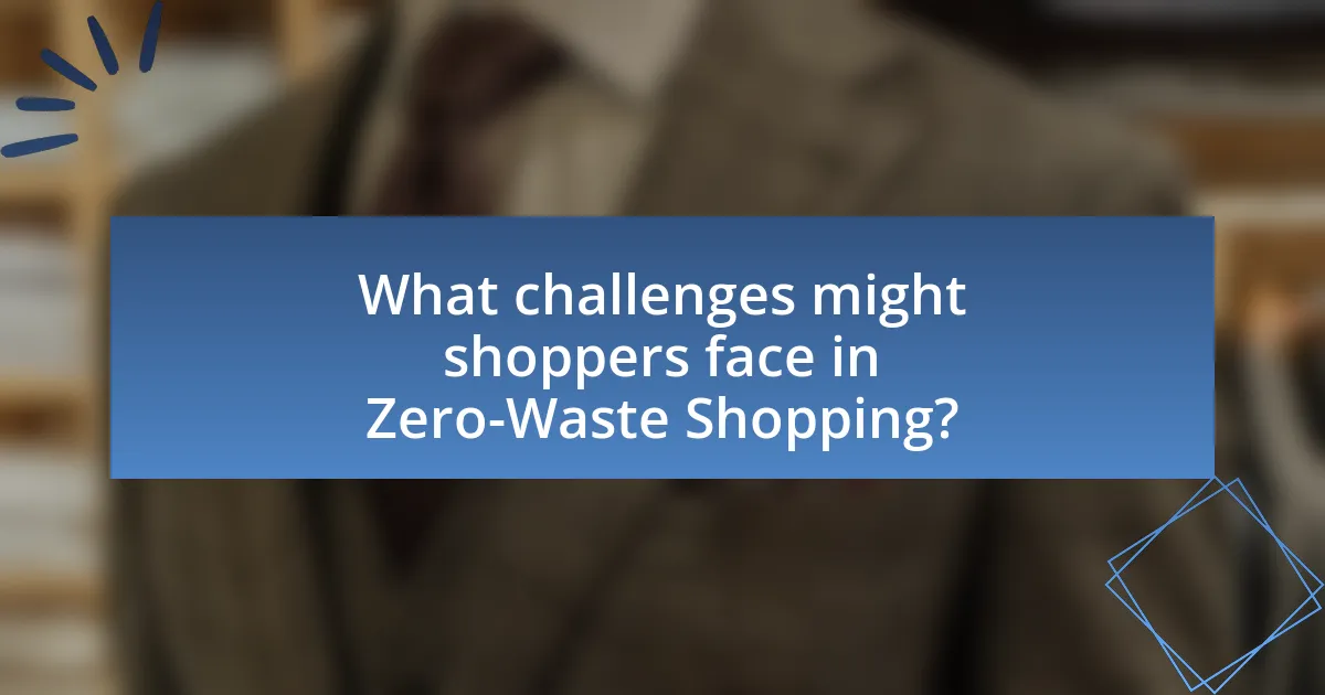 What challenges might shoppers face in Zero-Waste Shopping?